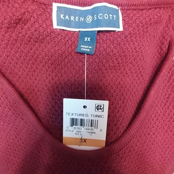 Karen Scott Women's Sweater Plus Textured Pullover - Picture 5 of 6